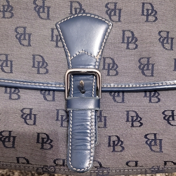 Dooney & Bourke Blue and Gray Logo Shoulder Bag+Wallet Set - Picture 9 of 12
